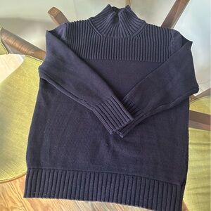 Navy Blue Ribbed Sweater